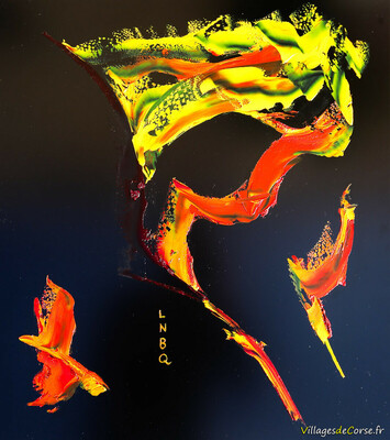 Huile sur Aluminium - Art Abstrait LNBQ